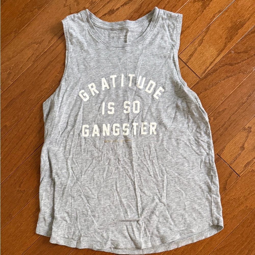Spiritual Gangster Heather Gray tank